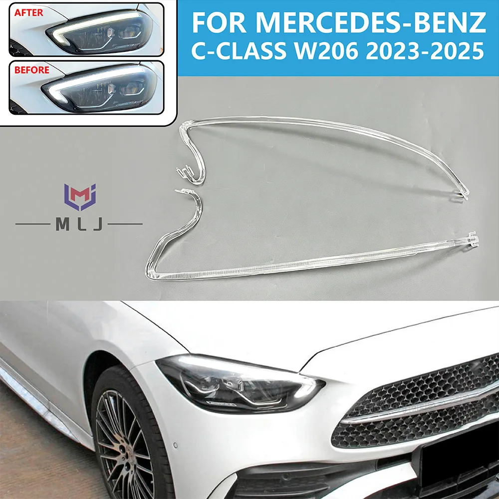 For 2023-2025 Mercedes-Benz C Series W206 NEW LED DRL Daytime Running Light Guide Plate Tube Car headlight Accessories
For 2023-2025 Mercedes-Benz C Series W206 NEW LED DRL Daytime Running Light Guide Plate Tube Car headlight Accessories
