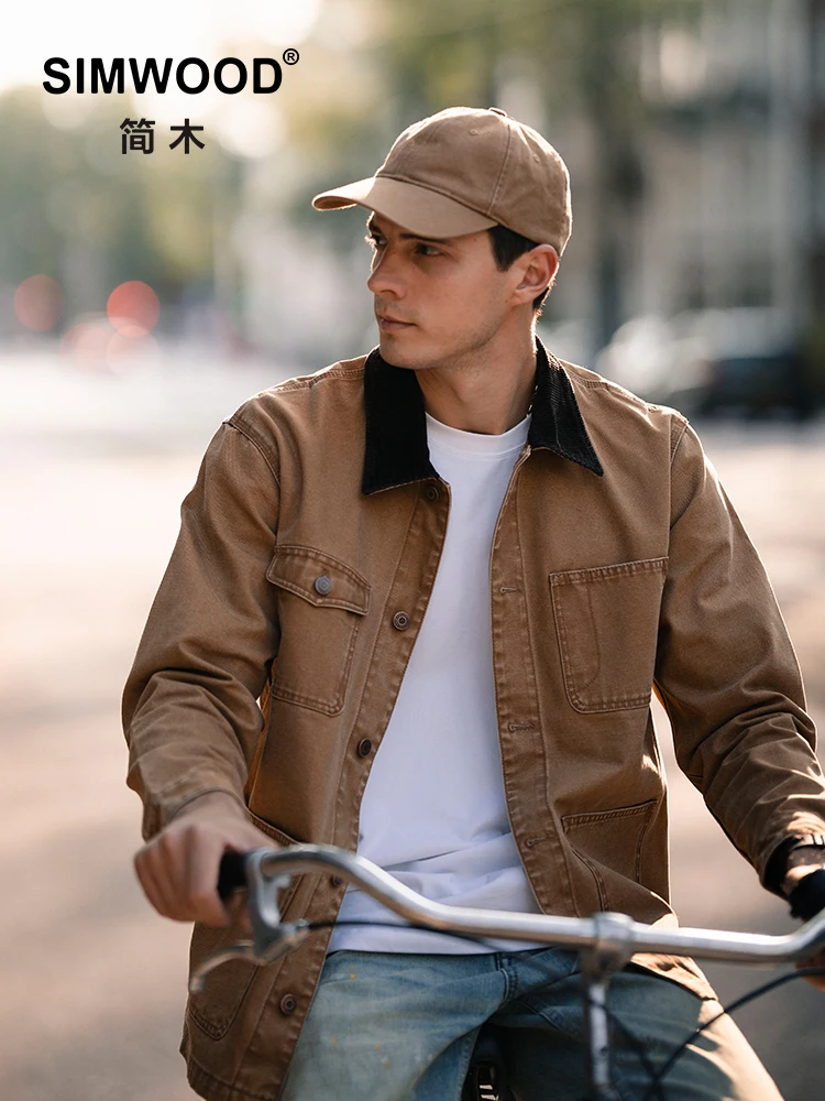 SIMWOOD 2025 Autumn New Oversize Michigan Chore Coat Men Vintage Stone Washed Double-twist Canvas Fabric Plus Size Jackets
SIMWOOD 2025 Autumn New Oversize Michigan Chore Coat Men Vintage Stone Washed Double-twist Canvas Fabric Plus Size Jackets