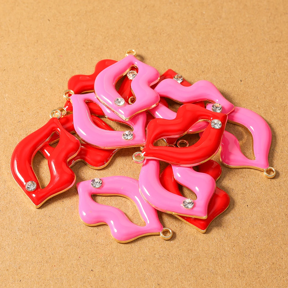 10pcs Sexy Red Lips Charms Pendants for Jewelry Making Necklace Earrings Bracelet DIY Handmade Accessories Supplies
10pcs Sexy Red Lips Charms Pendants for Jewelry Making Necklace Earrings Bracelet DIY Handmade Accessories Supplies