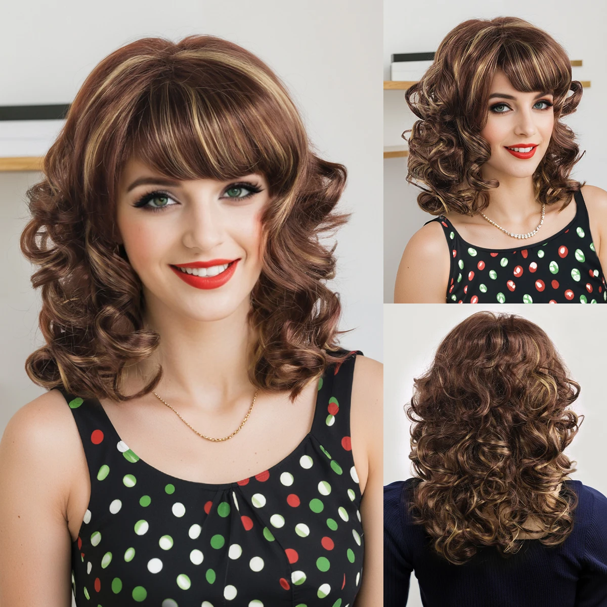 Synthetc Shawl Fluffy Straight Bangs Synthetic Wigs for Women Glue-Free Straight Wigs Are Heat-Resistant and Durable
Synthetc Shawl Fluffy Straight Bangs Synthetic Wigs for Women Glue-Free Straight Wigs Are Heat-Resistant and Durable
