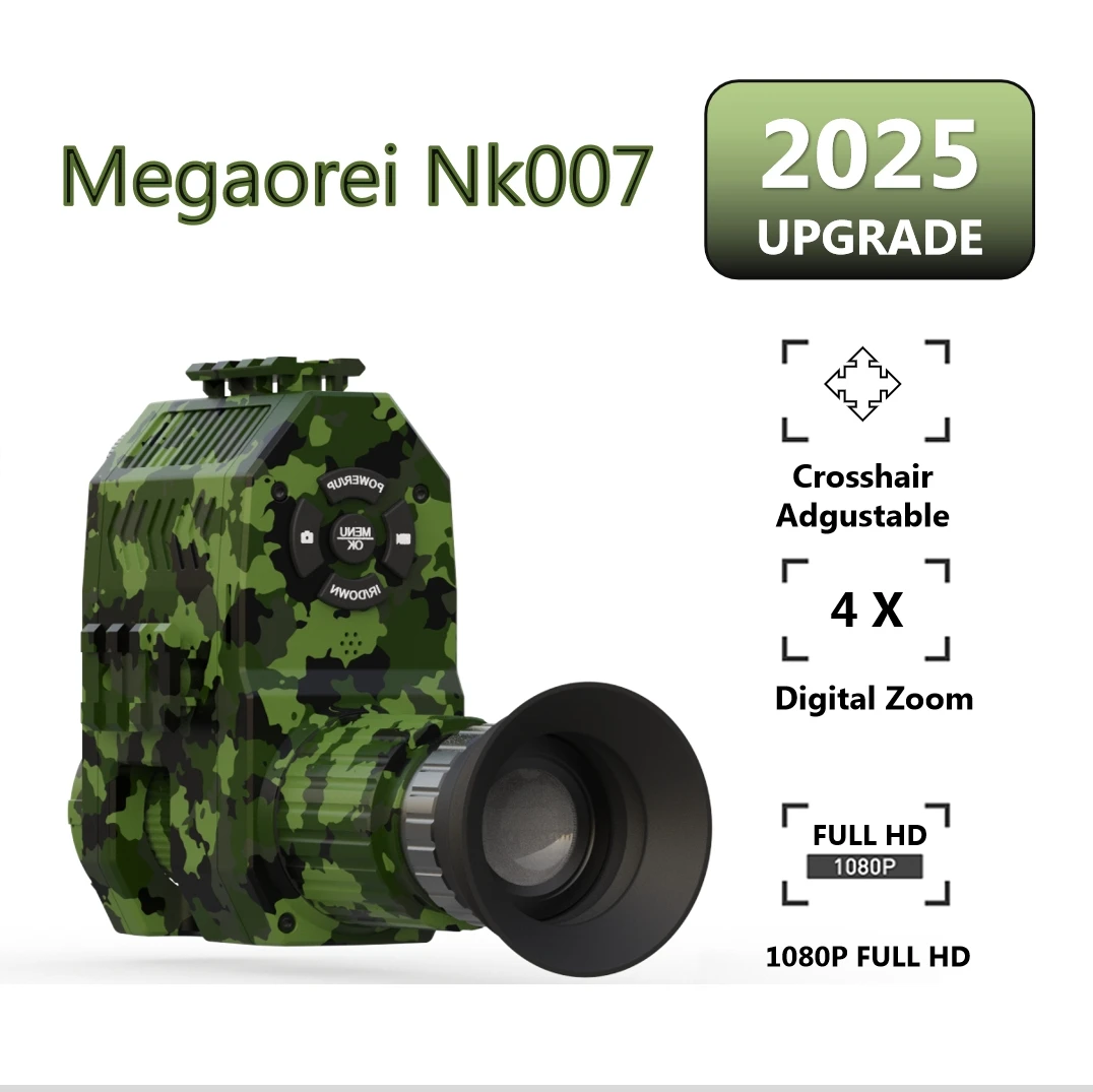 Megaorei NK007 2025 New - Generation 1080P Infrared Telescope Night Vision - 5X Digital Zoom for Hunting
Megaorei NK007 2025 New - Generation 1080P Infrared Telescope Night Vision - 5X Digital Zoom for Hunting