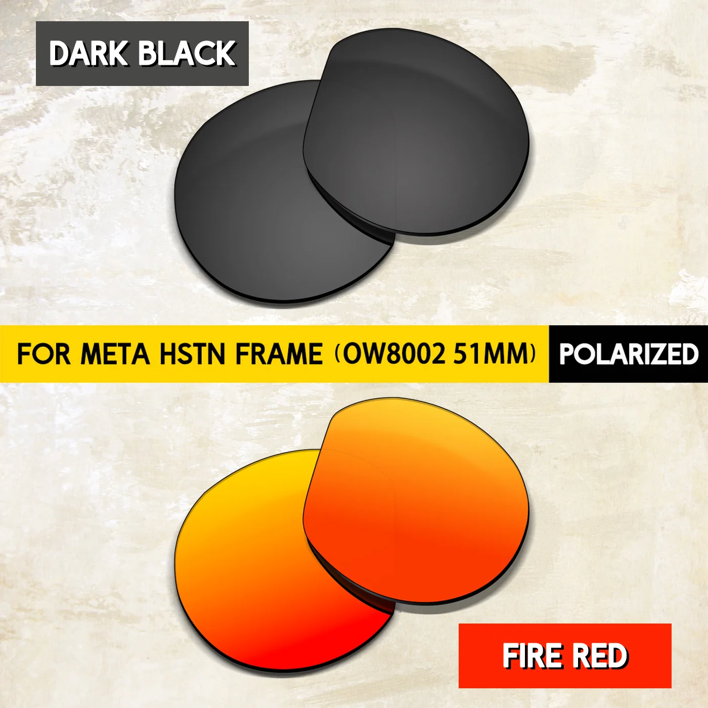 2 Pairs 1.5mm Polarized Replacement Lenses for Oakley Meta HSTN OW8002 51mm Sunglasses - Impact-Resistant Material
2 Pairs 1.5mm Polarized Replacement Lenses for Oakley Meta HSTN OW8002 51mm Sunglasses - Impact-Resistant Material