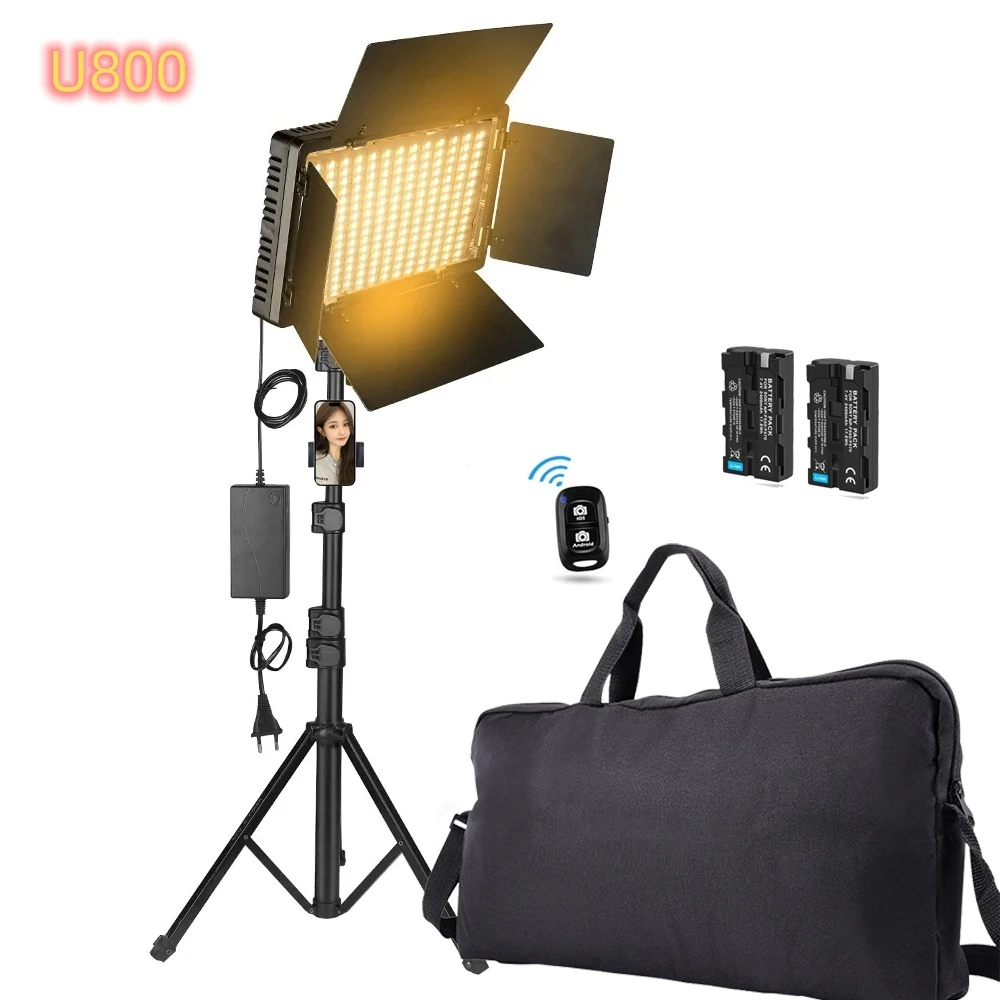 LED 800 Pro 50W LED Video Light Kit Film Photo Shooting 2700-6500K Photography Video Light
LED 800 Pro 50W LED Video Light Kit Film Photo Shooting 2700-6500K Photography Video Light