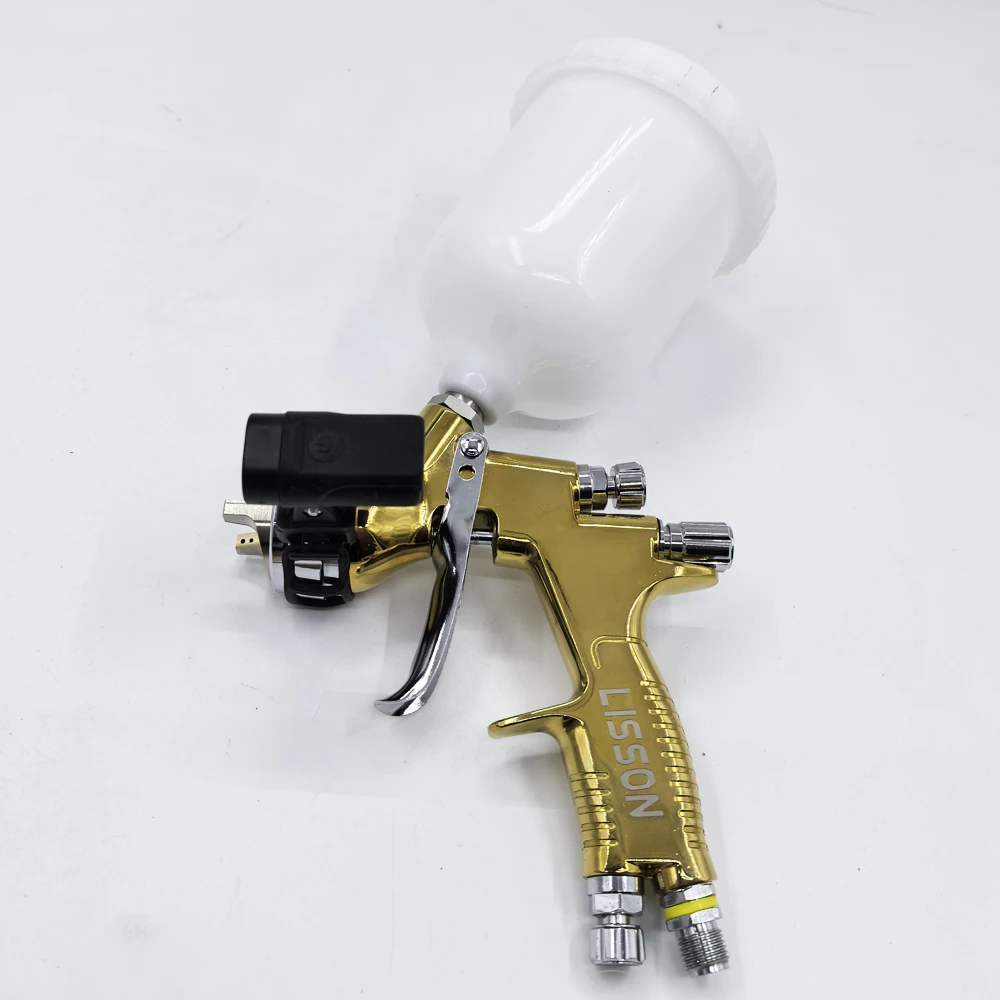 Glossy Gold HVLP Spray Gun With Light – High Efficiency Pro TE20 1.3mm Auto & Furniture Paint Sprayer for Clear Coat& Base
Glossy Gold HVLP Spray Gun With Light – High Efficiency Pro TE20 1.3mm Auto & Furniture Paint Sprayer for Clear Coat& Base
