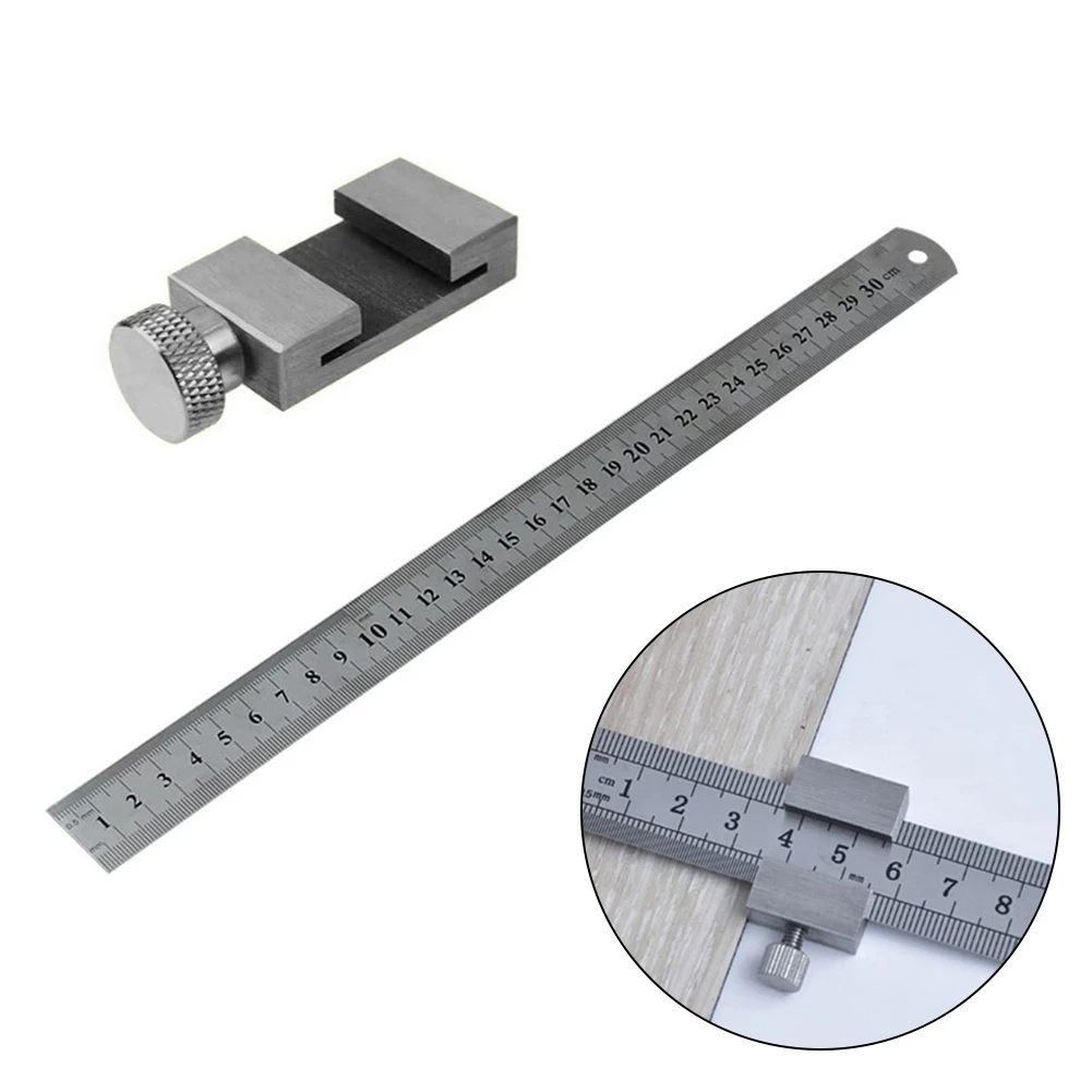 1pc Ruler Stop Marking Gauge Tool 30cm Marking Gauge Measuring Block Set Stop Ruler Marking Ruler For Woodworking
1pc Ruler Stop Marking Gauge Tool 30cm Marking Gauge Measuring Block Set Stop Ruler Marking Ruler For Woodworking