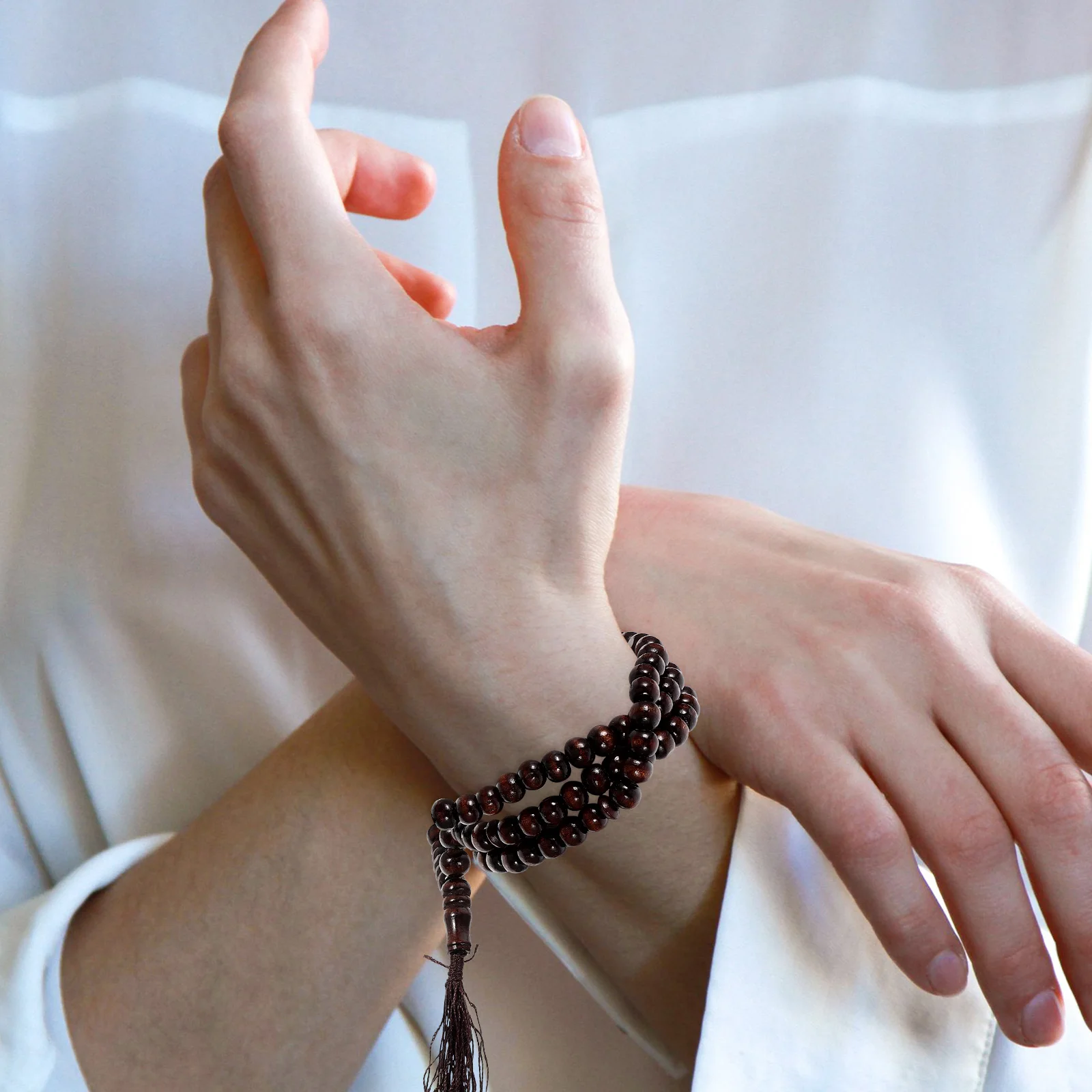 4Pcs Prayer Bracelets Wooden Rosary Handheld Muslim Decorative Praying Beaded Bracelets Tassels Praying Chains Jewelry
4Pcs Prayer Bracelets Wooden Rosary Handheld Muslim Decorative Praying Beaded Bracelets Tassels Praying Chains Jewelry