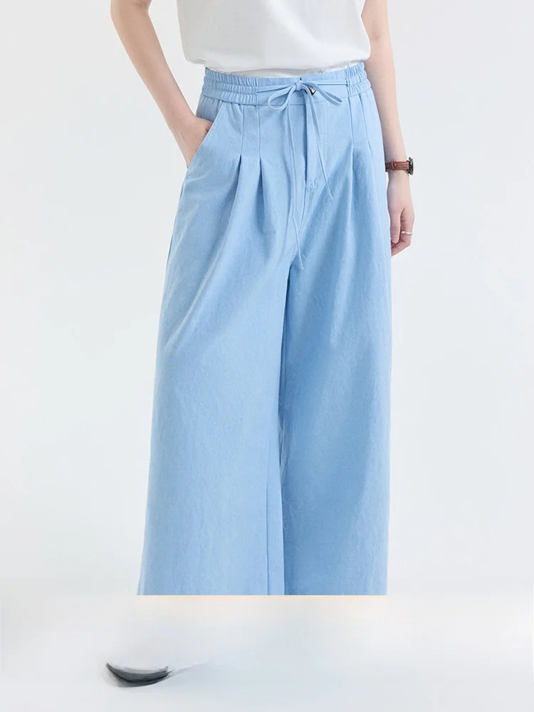 North Island AMUU Korean Style Blue Waist Elastic Casual Pants Women Summer New Wide Leg Pleated Long Trousers
North Island AMUU Korean Style Blue Waist Elastic Casual Pants Women Summer New Wide Leg Pleated Long Trousers