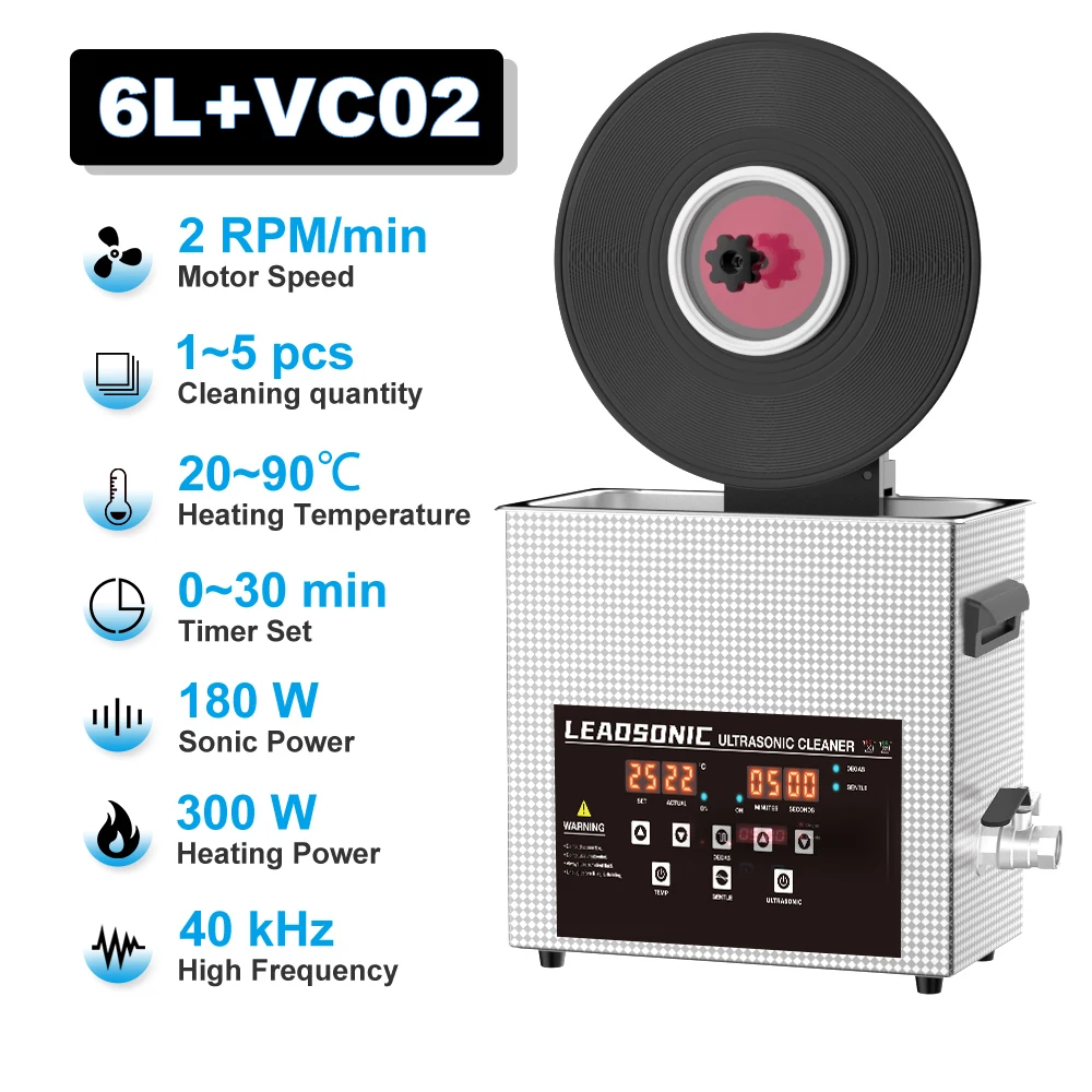 6L Vinyl Record Ultrasonic Cleaner with Bracket(Set) for Wash LP 12 Inch Records Label Saver Aluminum CNC Made 220V EU Plug
6L Vinyl Record Ultrasonic Cleaner with Bracket(Set) for Wash LP 12 Inch Records Label Saver Aluminum CNC Made 220V EU Plug