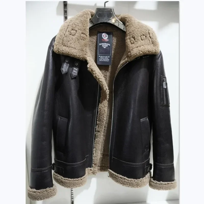 2022 Nature Fur Men Original Sheepskin Genuine Leather Jacket Male Motorcycle Jacket Real Leather Top Man Winter Coat
2022 Nature Fur Men Original Sheepskin Genuine Leather Jacket Male Motorcycle Jacket Real Leather Top Man Winter Coat