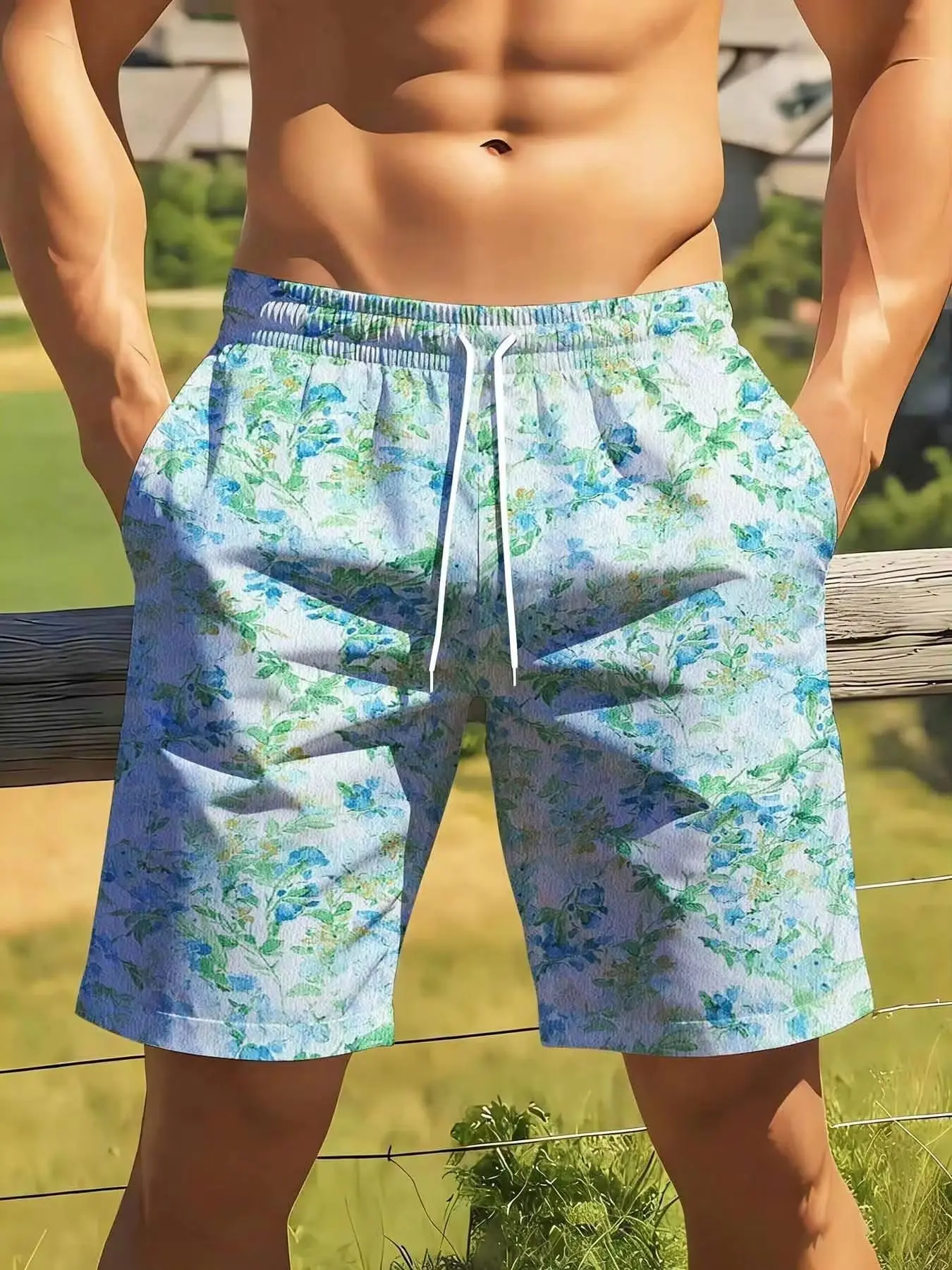 Men Floral Swim Trunks Quick Dry Beach Shorts Summer Vacation Wear Light Blue Green Pattern Outdoor Leisure Swimwear
Men Floral Swim Trunks Quick Dry Beach Shorts Summer Vacation Wear Light Blue Green Pattern Outdoor Leisure Swimwear