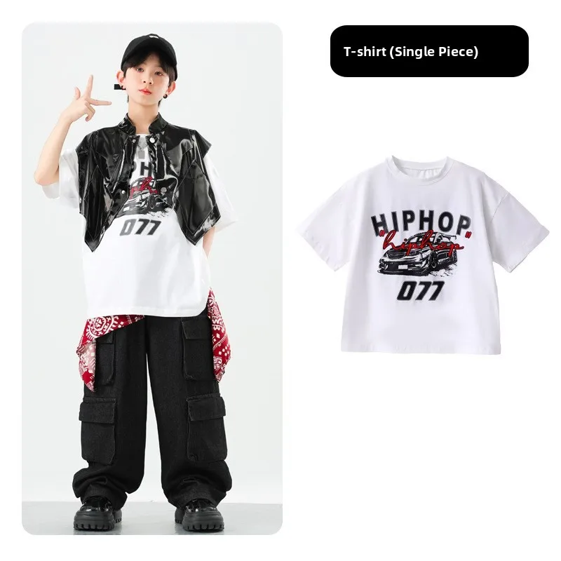 Children's Hip Hop Performance Outfit Set Jazz Leather Vest for Boys And Girls Trendy Streetwear Dance Competition Costume
Children's Hip Hop Performance Outfit Set Jazz Leather Vest for Boys And Girls Trendy Streetwear Dance Competition Costume