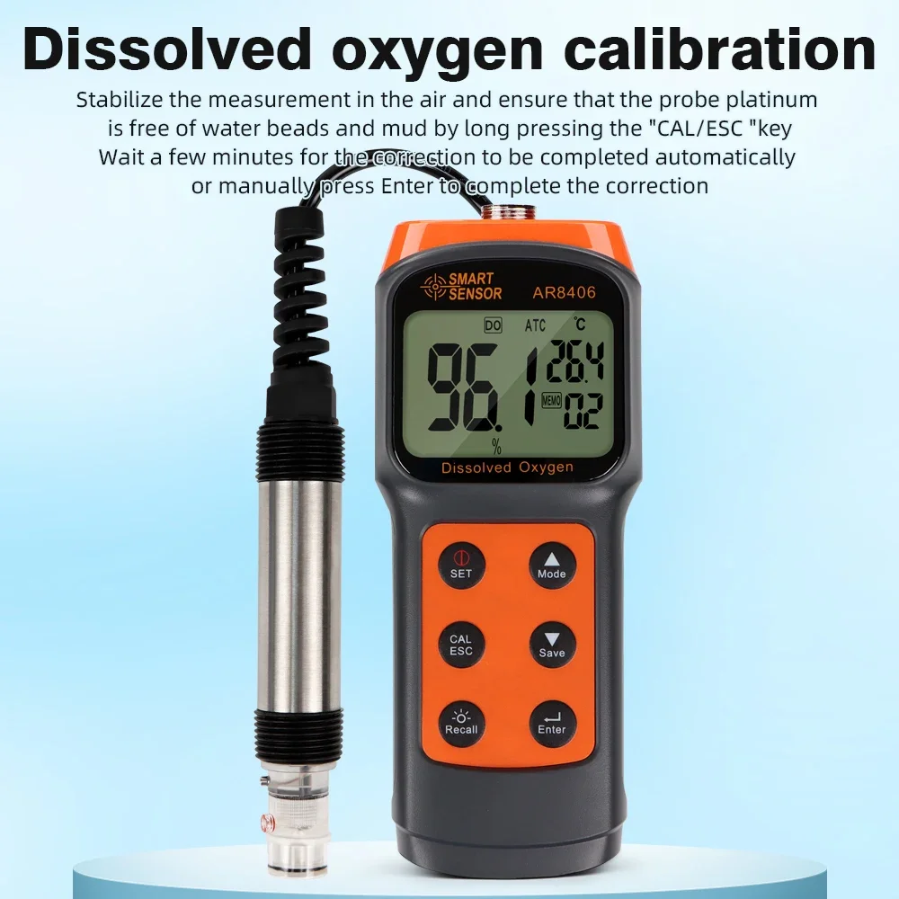 Digital Dissolved Oxygen Meter ATC Oxygen Contents Analyzer Portable DO Tester Water Oxygen Detector Professional with Sensor
Digital Dissolved Oxygen Meter ATC Oxygen Contents Analyzer Portable DO Tester Water Oxygen Detector Professional with Sensor