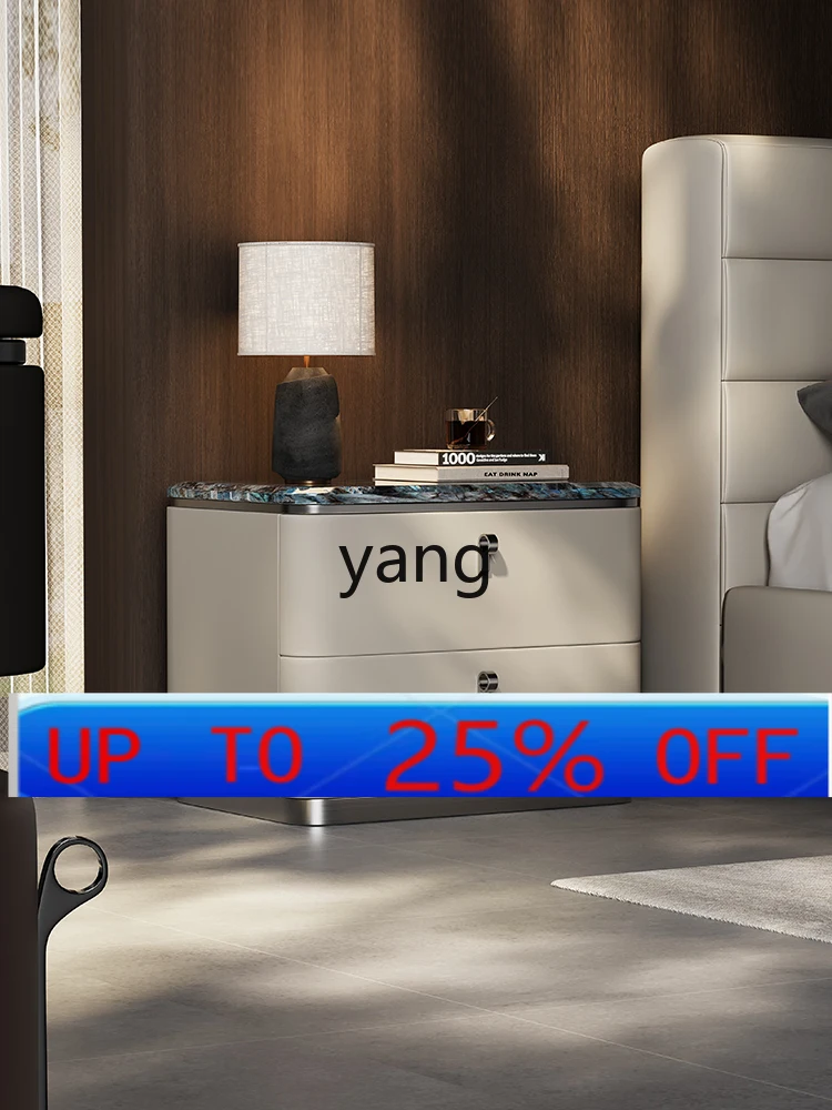 LMM Italian minimalist bedside table Bedroom Modern minimalist light luxury high-end leather art bedside cabinet 
LMM Italian minimalist bedside table Bedroom Modern minimalist light luxury high-end leather art bedside cabinet