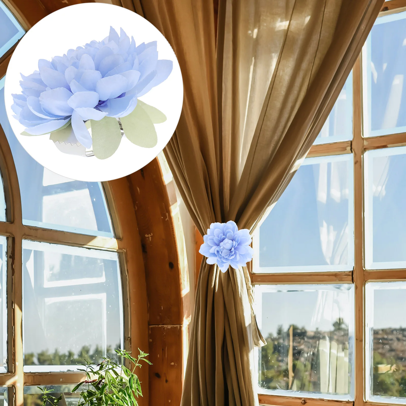 2 Pcs Shower Curtain Tie Flower Tiebacks Clamp Track Holdbacks Sky-blue Floral Buckles
2 Pcs Shower Curtain Tie Flower Tiebacks Clamp Track Holdbacks Sky-blue Floral Buckles