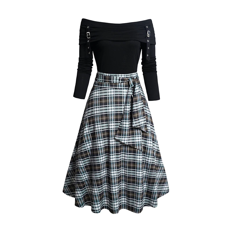 Dressfo женское платье с клетчатым принтом и открытыми плечами, длинными рукавами, трапециевидной формы с завязками на плечах, элегантное платье миди, платья
Dressfo женское платье с клетчатым принтом и открытыми плечами, длинными рукавами, трапециевидной формы с завязками на плечах, элегантное платье миди, платья