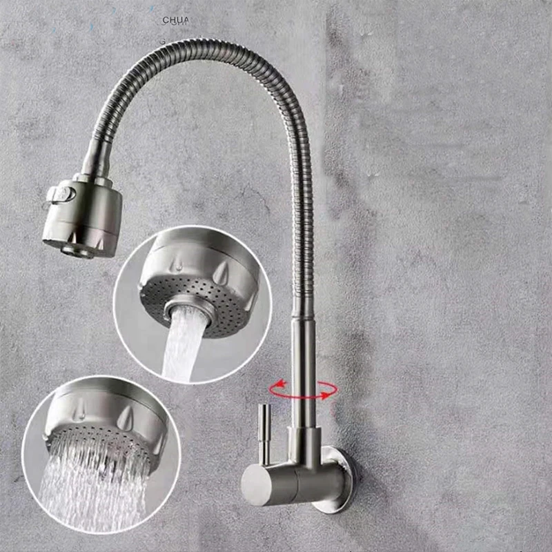 Настенный кухонный смеситель из нержавеющей стали, одинарный смеситель для холодной воды, уличный смеситель для сада, балкона, раковины, швабры для бассейна
Настенный кухонный смеситель из нержавеющей стали, одинарный смеситель для холодной воды, уличный смеситель для сада, балкона, раковины, швабры для бассейна