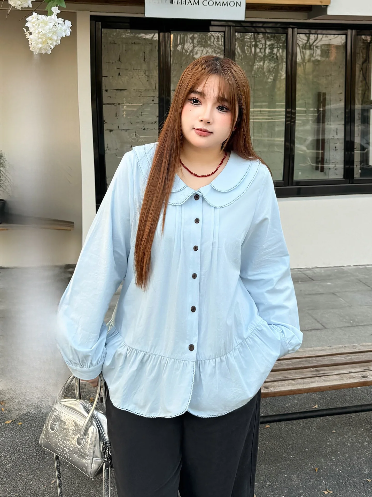 Salt System Fre Sle Long Sve Doll Collar irt Large Size Women's Spring Faion Le Anti-Aging Cotton Blend irt
Salt System Fre Sle Long Sve Doll Collar irt Large Size Women's Spring Faion Le Anti-Aging Cotton Blend irt