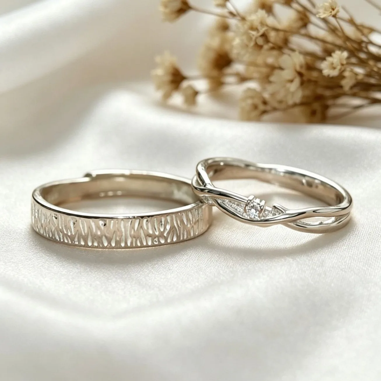S999 pure silver new wooden and branch couple pair of rings pure silver ring couple jewelry selection
S999 pure silver new wooden and branch couple pair of rings pure silver ring couple jewelry selection