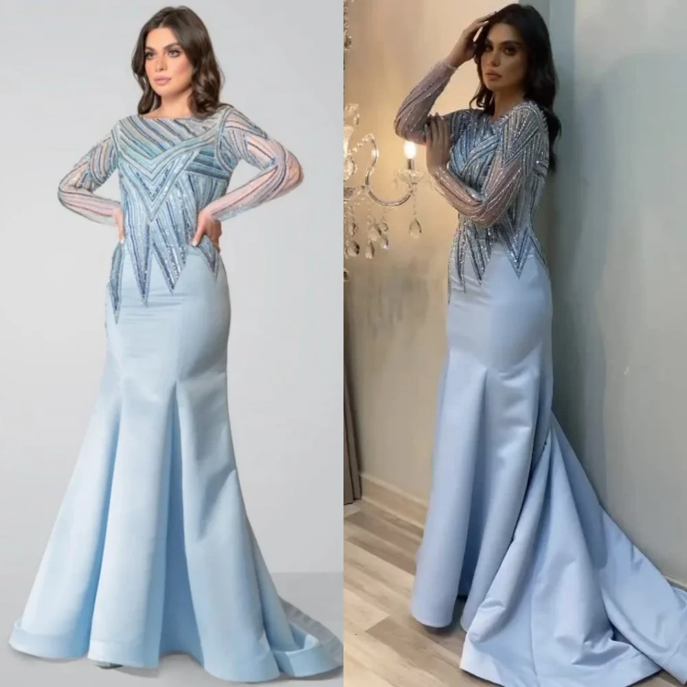 Customized Elegant Exquisite Jersey Sequined Pleat Trumpet Scoop Neck Long Dresses Bespoke Occasion Casual
Customized Elegant Exquisite Jersey Sequined Pleat Trumpet Scoop Neck Long Dresses Bespoke Occasion Casual