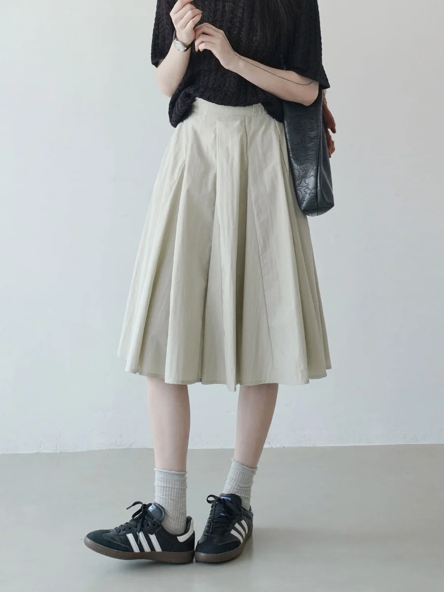Summer 2026 High Waist A-Line Midi Skirt for Women Khaki Color Versatile Half-length Pleated Skirt Commute Friendly
Summer 2026 High Waist A-Line Midi Skirt for Women Khaki Color Versatile Half-length Pleated Skirt Commute Friendly