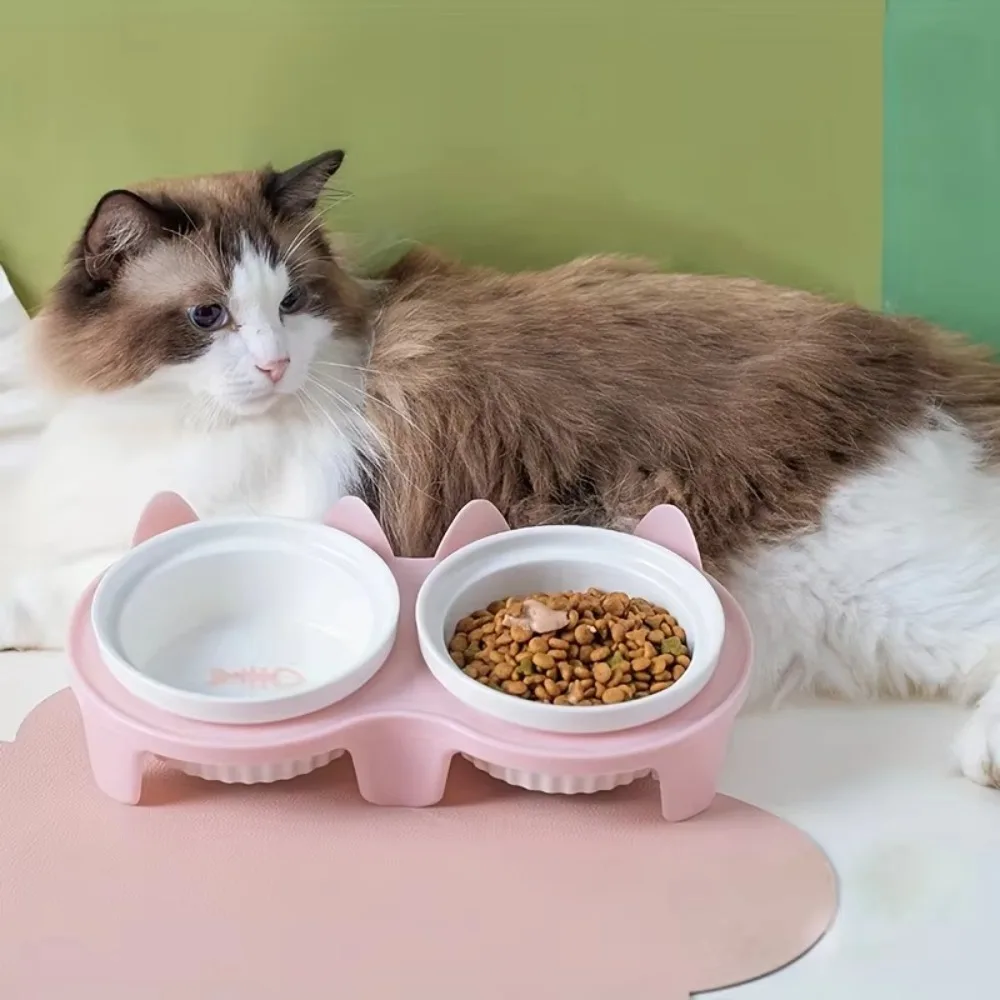 Colorful Cat Bowl Ceramic Double Bowl Pet Feeding Bowl Cervical Protection High Foot Diagonal Cat Food Pot For Drinking Feeding
Colorful Cat Bowl Ceramic Double Bowl Pet Feeding Bowl Cervical Protection High Foot Diagonal Cat Food Pot For Drinking Feeding