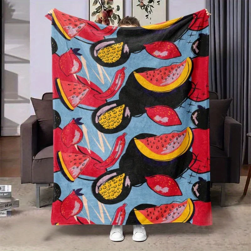 pc Vibrant Watermelon Avocado Print Flannel Blanket Soft Warm AllSeason Throw for Bed Sofa or Camping
pc Vibrant Watermelon Avocado Print Flannel Blanket Soft Warm AllSeason Throw for Bed Sofa or Camping