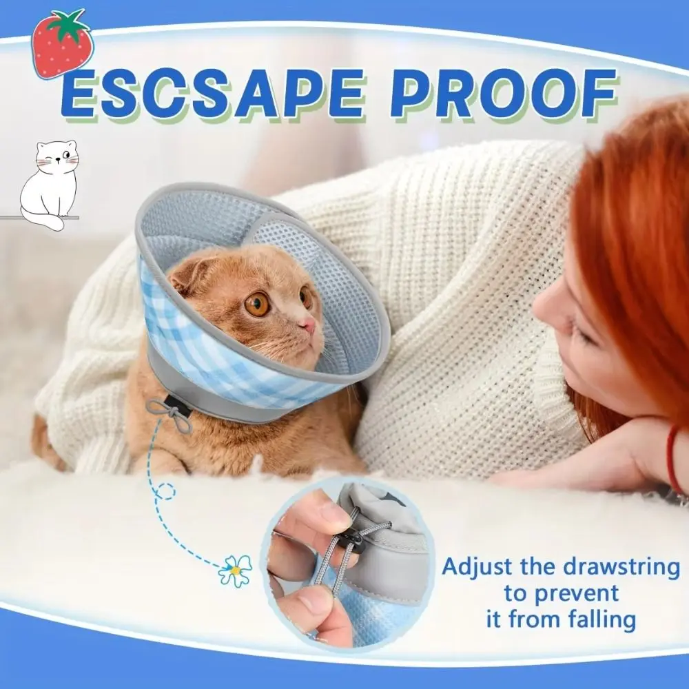 Plaid Pattern Pet Elizabeth Collar Adjustable Design Anti Bite Protection Cat Elizabeth Circle Breathable Material Anti Licking
Plaid Pattern Pet Elizabeth Collar Adjustable Design Anti Bite Protection Cat Elizabeth Circle Breathable Material Anti Licking