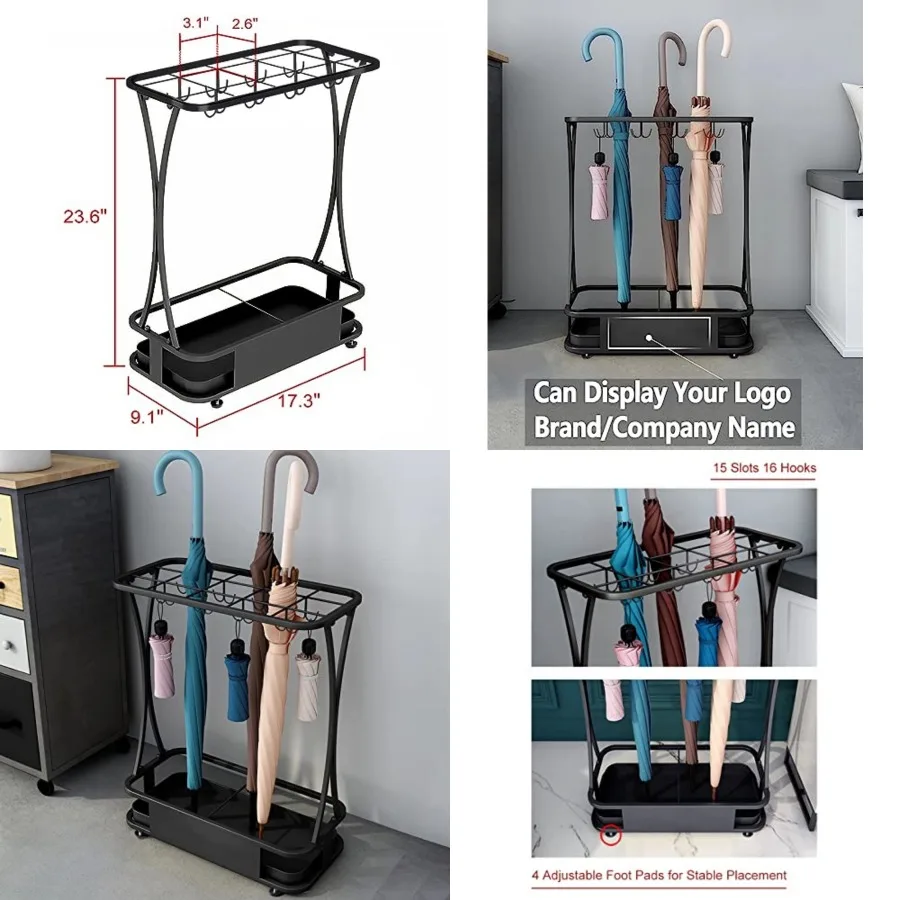 Umbrella Holder Entryway Umbrella Display Stand Rack Umbrella Container Cane Rack Walking Stick Stand Golf Club Organizer Metal
Umbrella Holder Entryway Umbrella Display Stand Rack Umbrella Container Cane Rack Walking Stick Stand Golf Club Organizer Metal