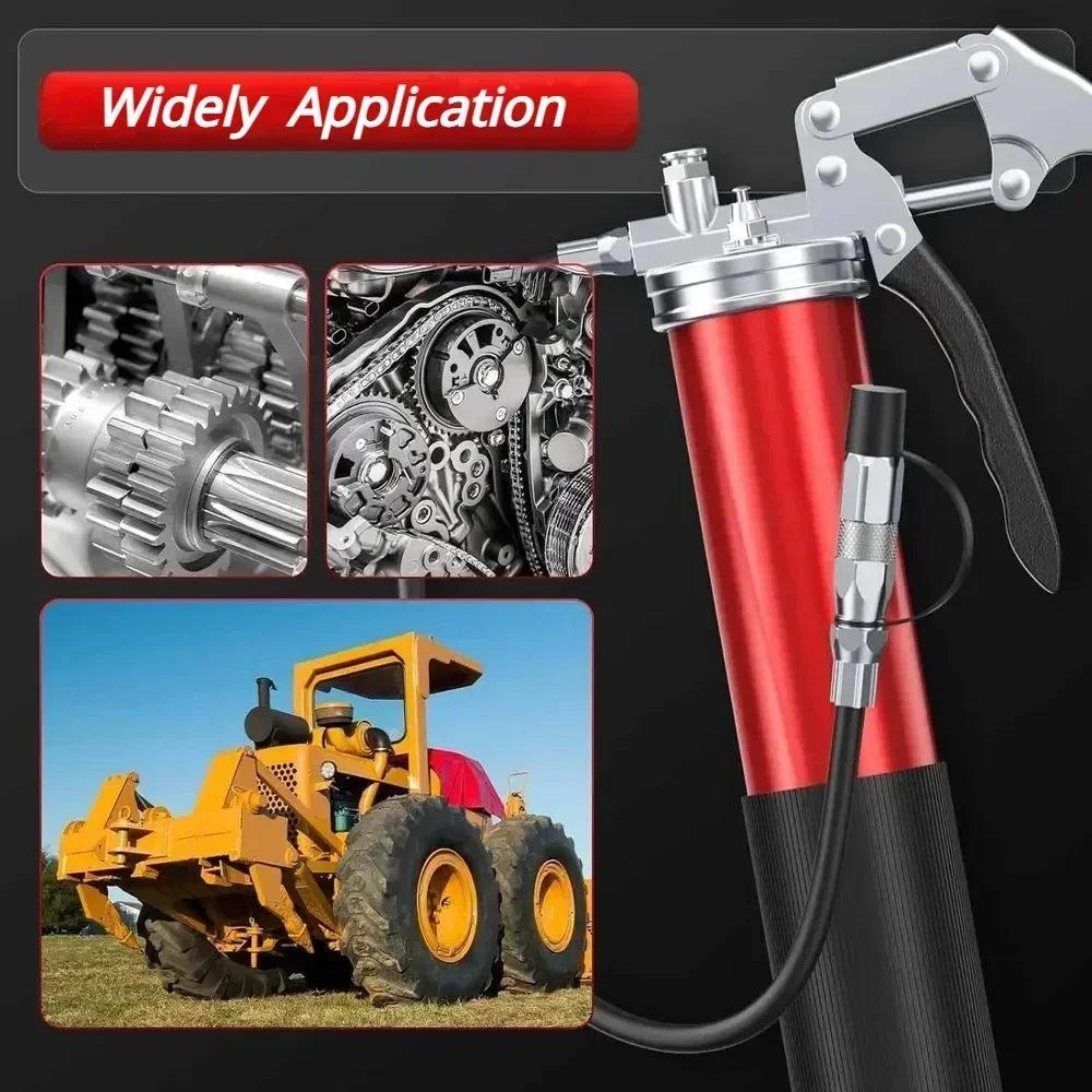 Protable Manual Pistol Grip 7000PSI Oil Grease Gun Kit High-pressure Pumping Coupler 400CC Heavy Duty Greasing Injection Tool
Protable Manual Pistol Grip 7000PSI Oil Grease Gun Kit High-pressure Pumping Coupler 400CC Heavy Duty Greasing Injection Tool