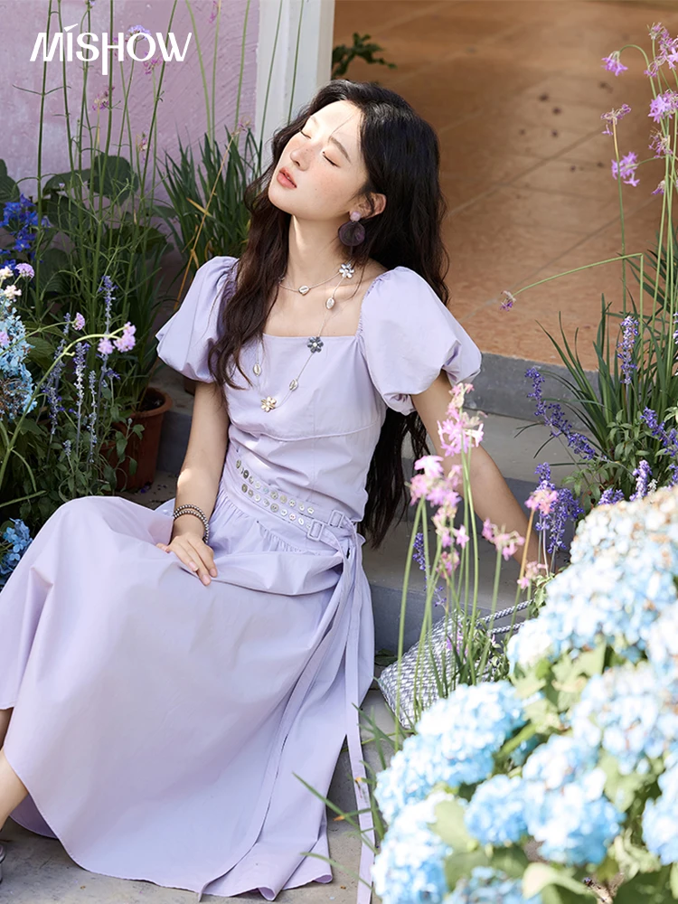 MISHOW French Purple Dresses Women Summer 2025 Solid Short Puff Sleeve Square Neck Slimming Dress Woman New Fashion MXE34L2222
MISHOW French Purple Dresses Women Summer 2025 Solid Short Puff Sleeve Square Neck Slimming Dress Woman New Fashion MXE34L2222