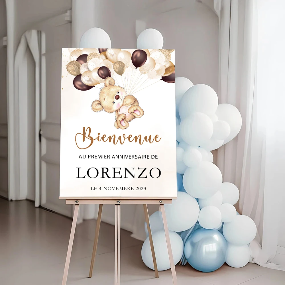 Bear Balloon Bienvenue Custom Posters Print Personalized Wall Art First Name Canvas Painting Baby Shower Picture Kids Room Decor
Bear Balloon Bienvenue Custom Posters Print Personalized Wall Art First Name Canvas Painting Baby Shower Picture Kids Room Decor