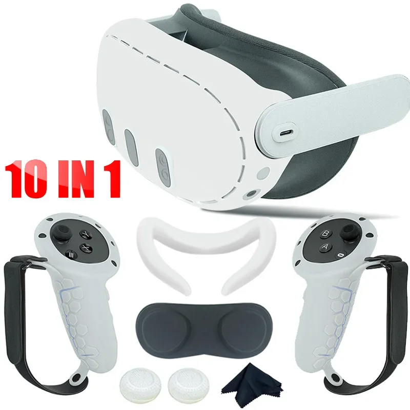 Силиконовый чехол для Meta Quest 3 VR, маска/оболочка, чехол для сенсорного контроллера, рукоятка, открывающаяся батарейка, защитная оболочка для суставов
Силиконовый чехол для Meta Quest 3 VR, маска/оболочка, чехол для сенсорного контроллера, рукоятка, открывающаяся батарейка, защитная оболочка для суставов