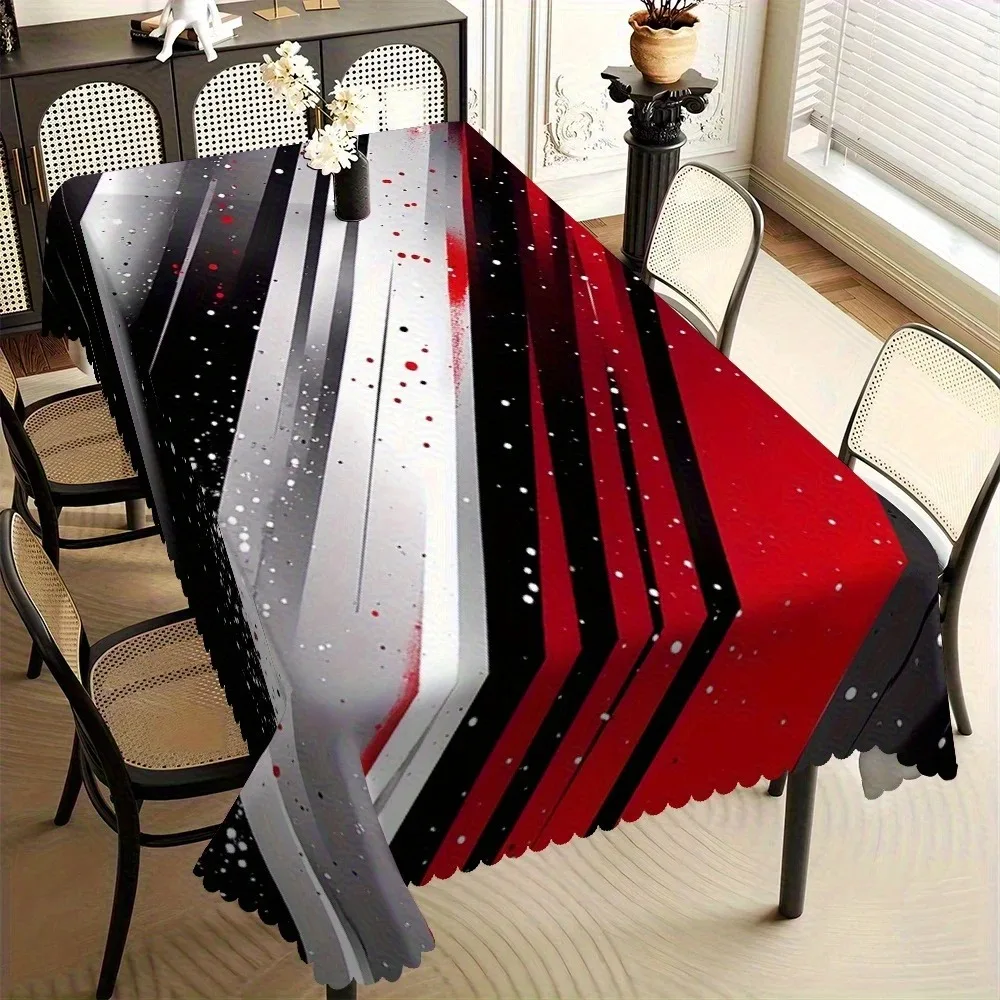 Modern Abstract Stripe Tablecloth Waterproof Polyester 2D Flat Printed Geometric Table Cover for Dining Room Kitchen Home Decor
Modern Abstract Stripe Tablecloth Waterproof Polyester 2D Flat Printed Geometric Table Cover for Dining Room Kitchen Home Decor