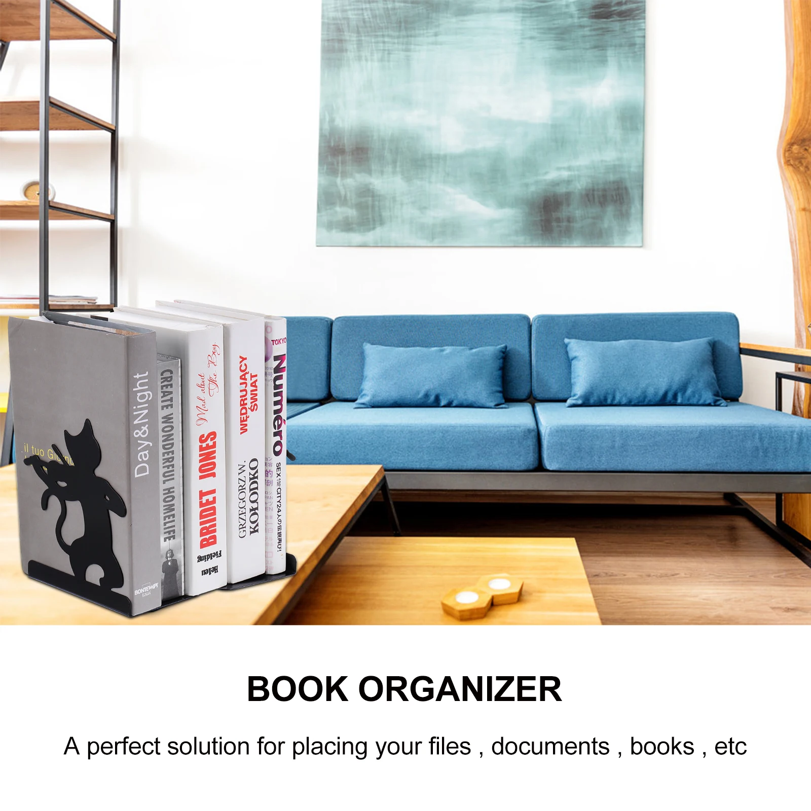 Playing Cat Book Stand Books Holder End Status for Accesories Organizer Decor Ends Shelves Office Subject Shelf
Playing Cat Book Stand Books Holder End Status for Accesories Organizer Decor Ends Shelves Office Subject Shelf
