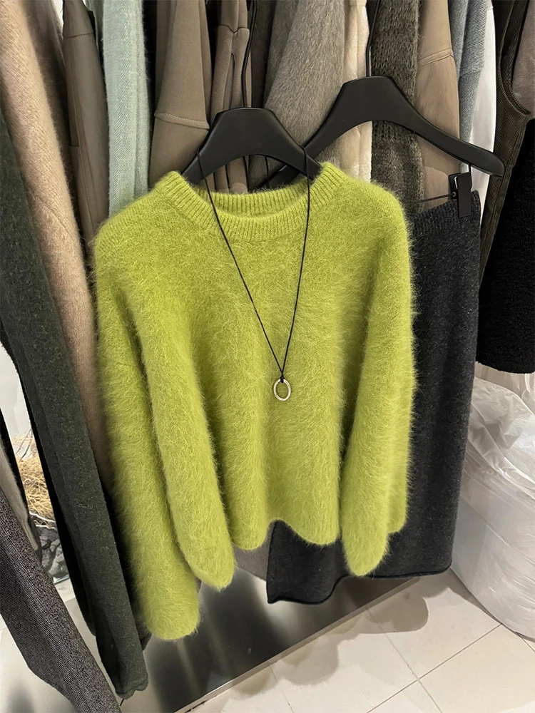 Норковый бархатный круглый пуловер, женский осенне-зимний мягкий верхний вязаный топ
Норковый бархатный круглый пуловер, женский осенне-зимний мягкий верхний вязаный топ