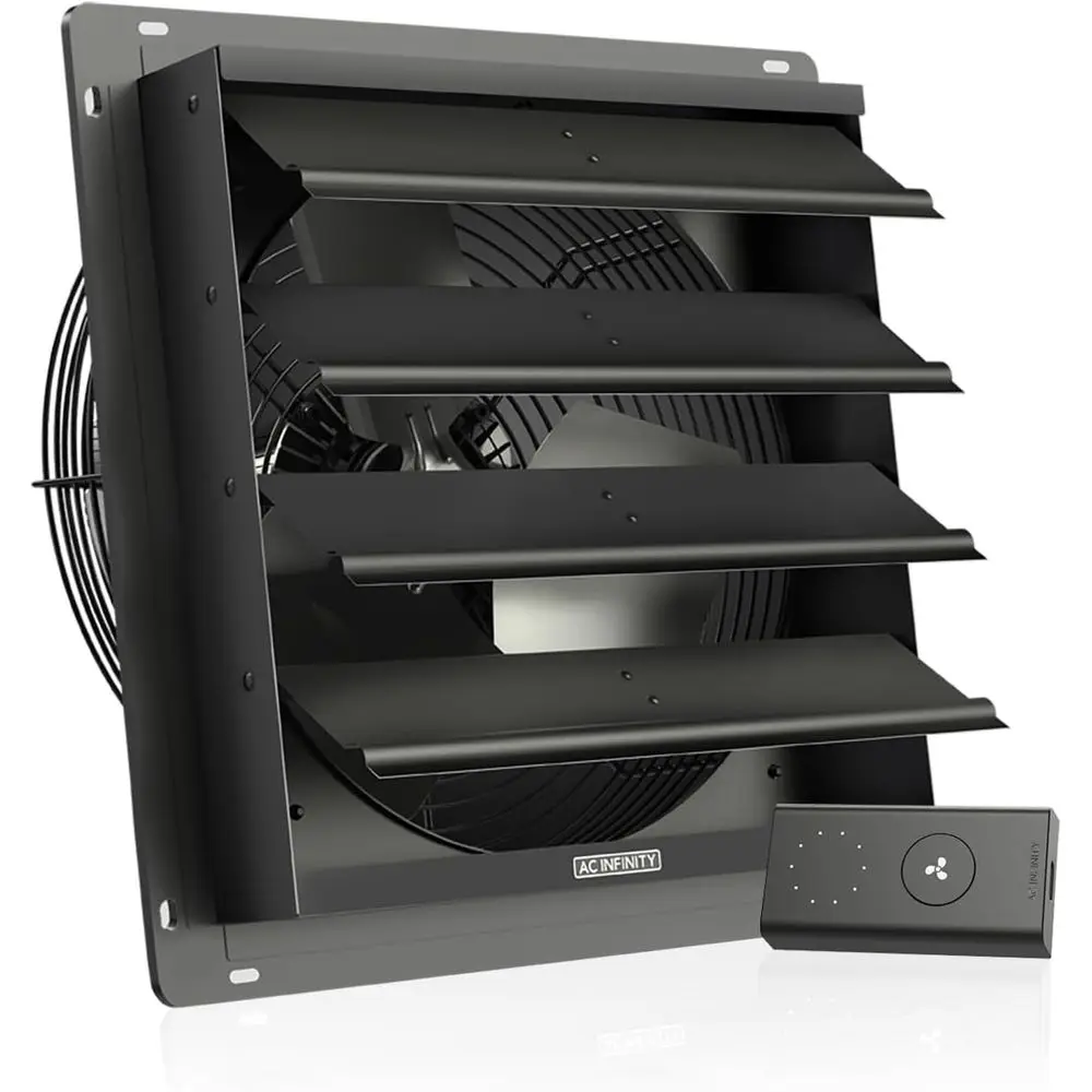 Вентилятор вытяжной AIRLIT S14, 14 дюймов, с 10-скоростным контроллером, двигатель EC – настенная установка для вентиляции и охлаждения или для сараев, чердаков, мастерских
Вентилятор вытяжной AIRLIT S14, 14 дюймов, с 10-скоростным контроллером, двигатель EC – настенная установка для вентиляции и охлаждения или для сараев, чердаков, мастерских