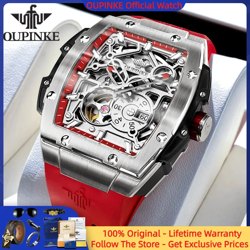 OUPINKE 3213 Men Original Automatic Mechanical Watch High end Luxury Hollow out Silicone Chronograph Brand Waterproof Men Watch
OUPINKE 3213 Men Original Automatic Mechanical Watch High end Luxury Hollow out Silicone Chronograph Brand Waterproof Men Watch