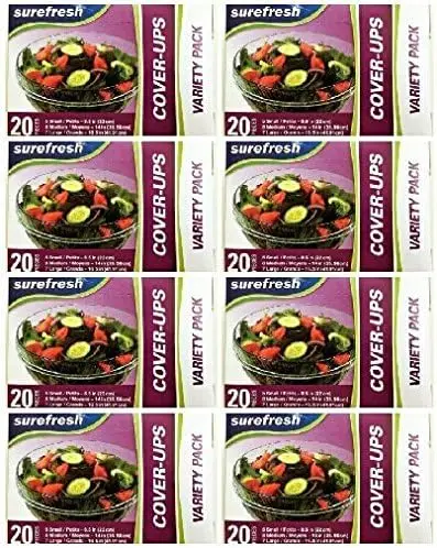 Cover-Ups Food Covers, Elastic Stretch-to-Cover Variety Packs, Box of 20 (Pack of 8)
Cover-Ups Food Covers, Elastic Stretch-to-Cover Variety Packs, Box of 20 (Pack of 8)