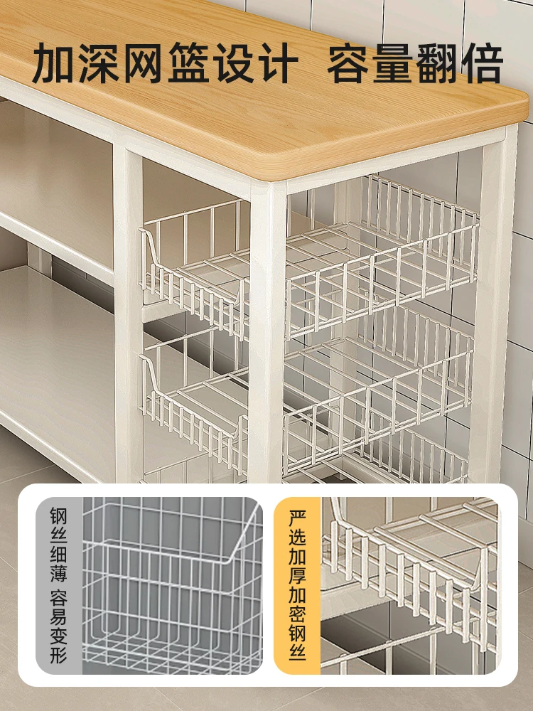 Kitchen rack Multifunctional vegetable basket Cutting table Microwave oven Pot storage rack Side cabinet Multi-layer table
Kitchen rack Multifunctional vegetable basket Cutting table Microwave oven Pot storage rack Side cabinet Multi-layer table