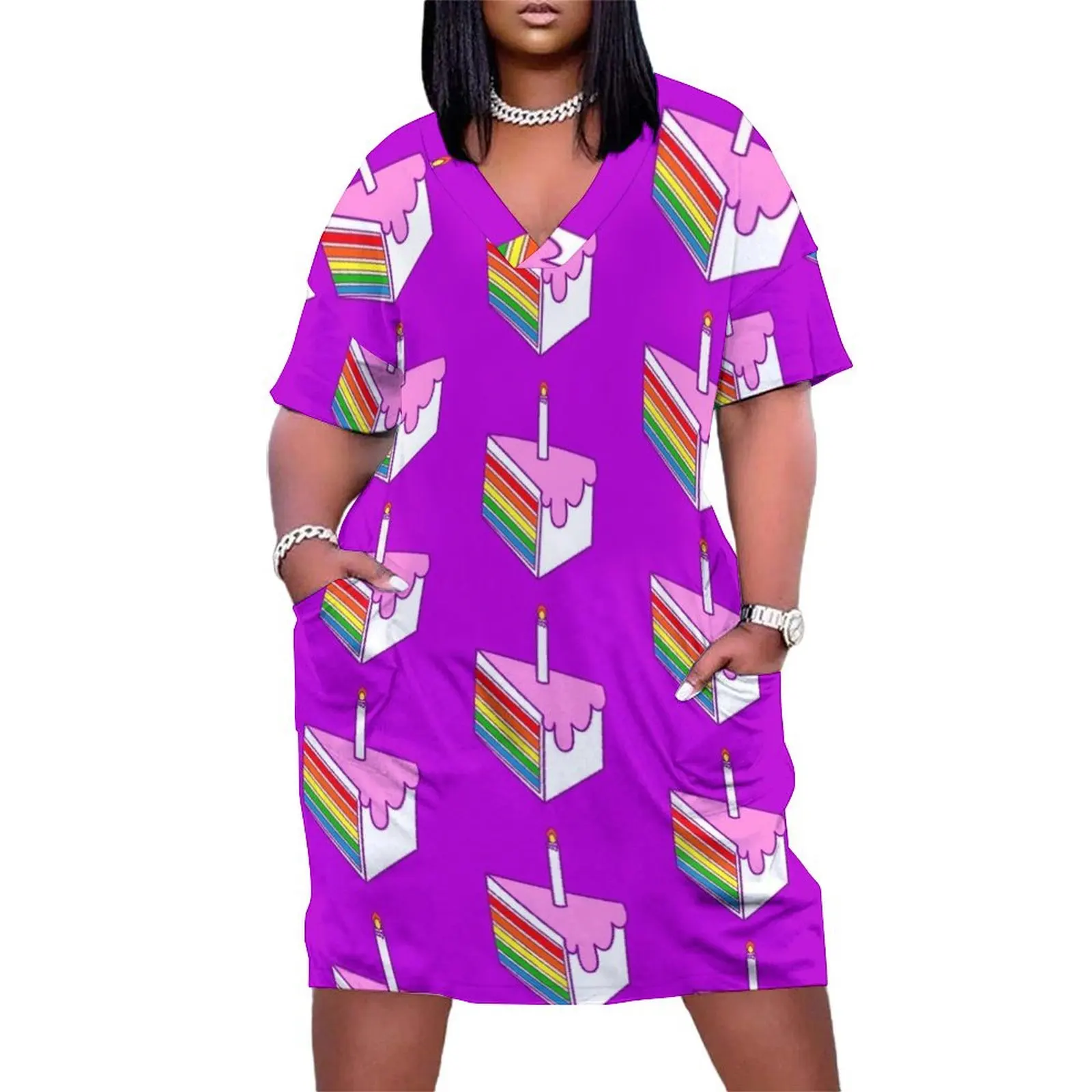 happy birthday rainbow cake Loose Pocket Dress Dress woman beach dresses Women long dress
happy birthday rainbow cake Loose Pocket Dress Dress woman beach dresses Women long dress