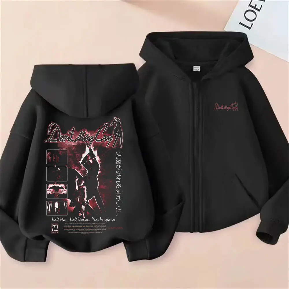 Game Devil May Cry Dante Merch Zipper Hoodie Men Women Gothic Rock Style Zip Up Jacket Male Vintage Oversized Zip Up Sweatshirt
Game Devil May Cry Dante Merch Zipper Hoodie Men Women Gothic Rock Style Zip Up Jacket Male Vintage Oversized Zip Up Sweatshirt