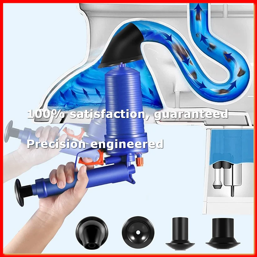 Toilet Plunger, Drain Clog Remover with 4 Sized Suckers, High Pressure Air Drain Sink Plunger, Tub Drain Cleaner Opener-A79M
Toilet Plunger, Drain Clog Remover with 4 Sized Suckers, High Pressure Air Drain Sink Plunger, Tub Drain Cleaner Opener-A79M