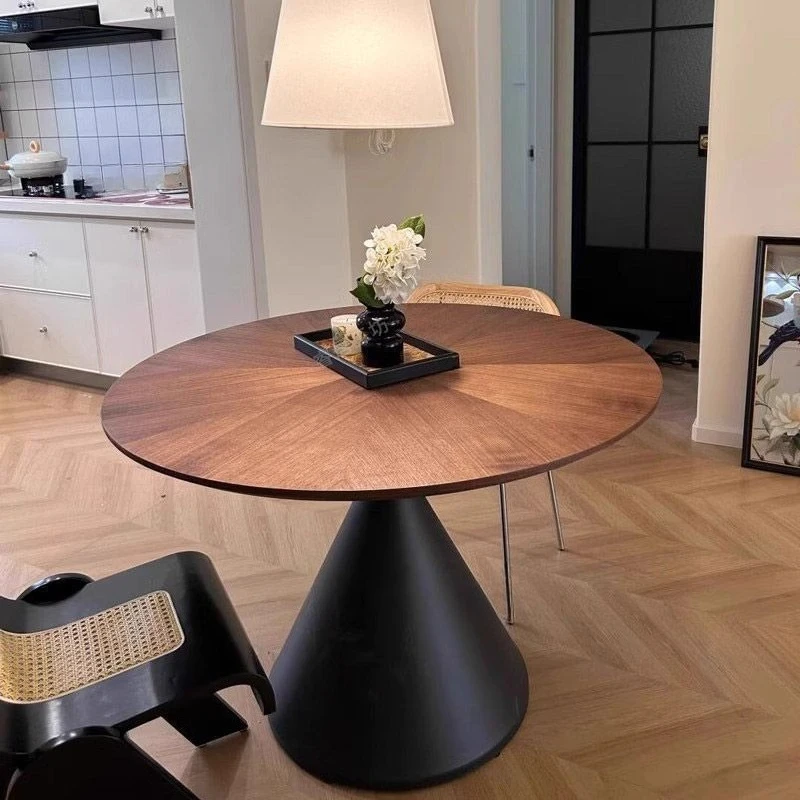 Medieval style solid wood dining table and chair combination carbon steel round table household small apartment dining table
Medieval style solid wood dining table and chair combination carbon steel round table household small apartment dining table