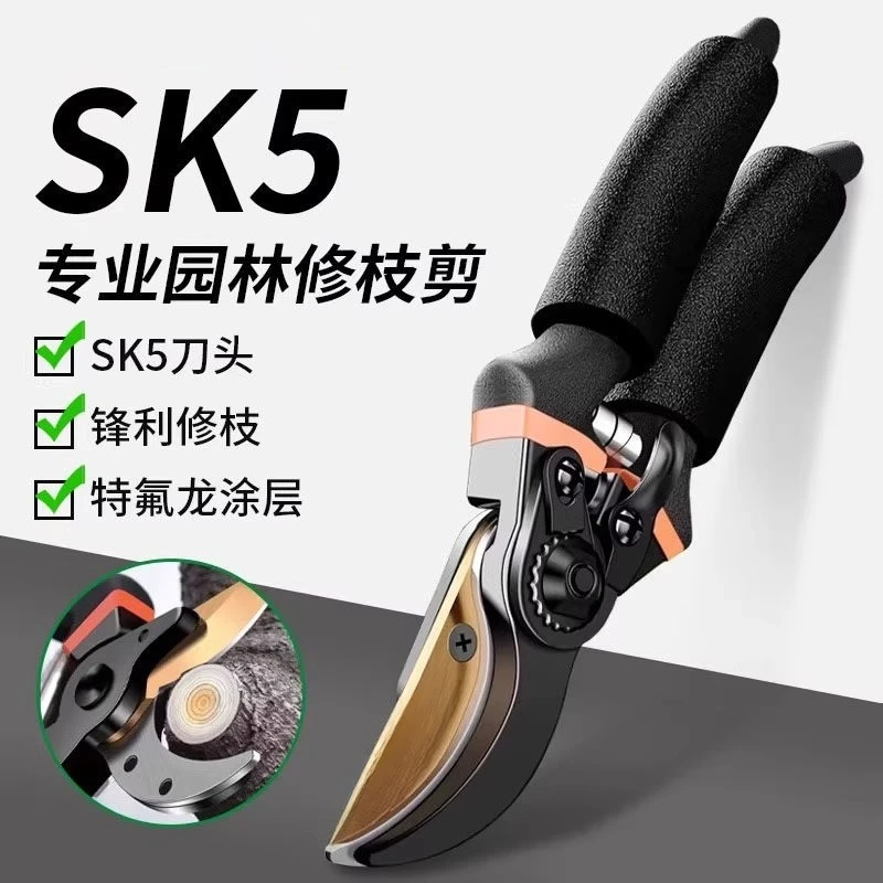 SK5 Steel Professional Garden Pruning Shears Anti-Stick Coated Sharp Branch Trimming Cutter
SK5 Steel Professional Garden Pruning Shears Anti-Stick Coated Sharp Branch Trimming Cutter