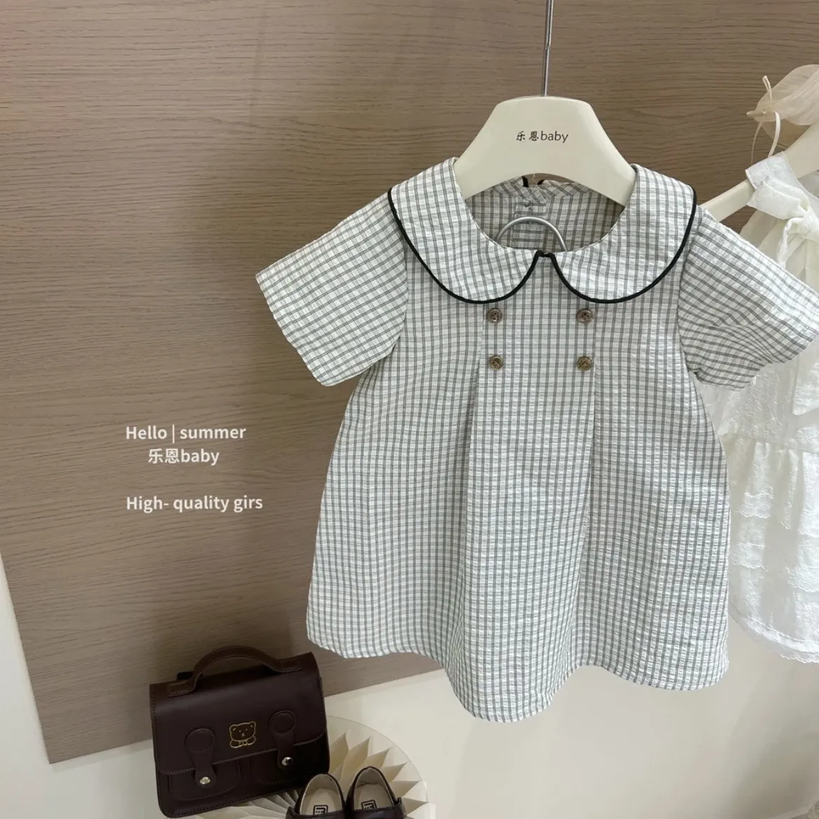 Summer girls' fashionable college style children's doll collar plaid dress sweet princess dress
Summer girls' fashionable college style children's doll collar plaid dress sweet princess dress
