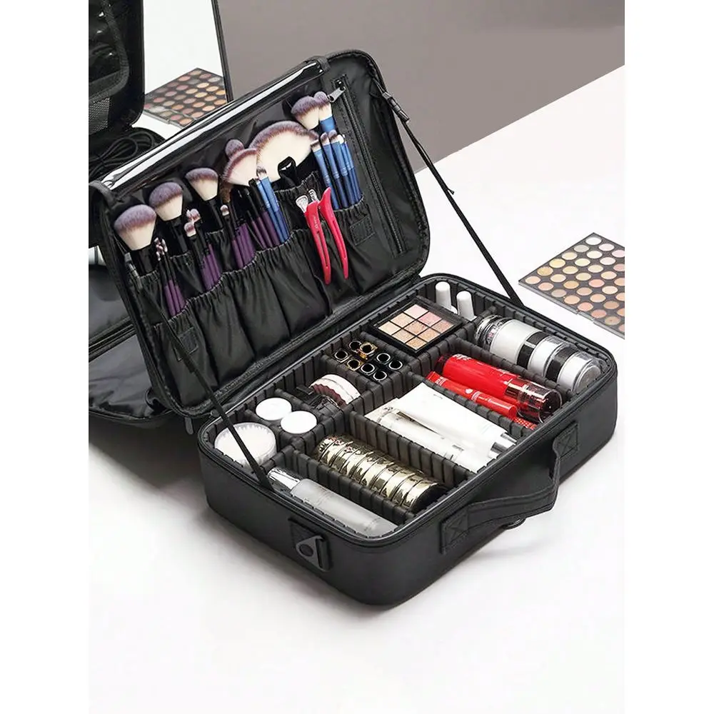Travel Makeup Bag, Professional Makeup Organizer, Portable Makeup Case With Compartments For Cosmetologist, Manicurist, Makeup
Travel Makeup Bag, Professional Makeup Organizer, Portable Makeup Case With Compartments For Cosmetologist, Manicurist, Makeup
