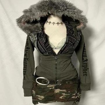Aesthetics Vintage Women Y2K Zip up Hoodie Hip Hop Grunge Goth Hooded Sweatshirt Punk Casual Harajuku Letter Print Streetwear
Aesthetics Vintage Women Y2K Zip up Hoodie Hip Hop Grunge Goth Hooded Sweatshirt Punk Casual Harajuku Letter Print Streetwear
