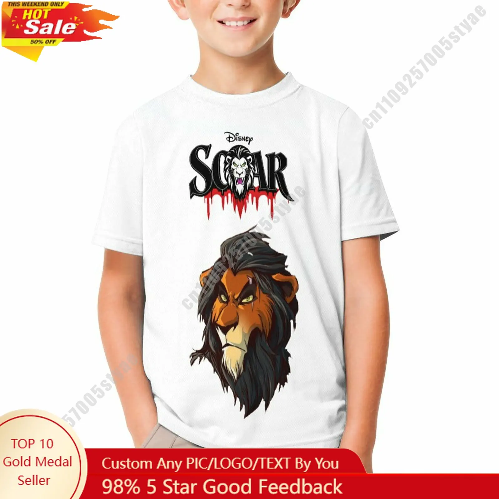 Scar T Shirt Disney Boy Girl Custom Short Sleeve Top Breathable Soft Casual Cotton Print Summer Crew Neck Children Tee
Scar T Shirt Disney Boy Girl Custom Short Sleeve Top Breathable Soft Casual Cotton Print Summer Crew Neck Children Tee