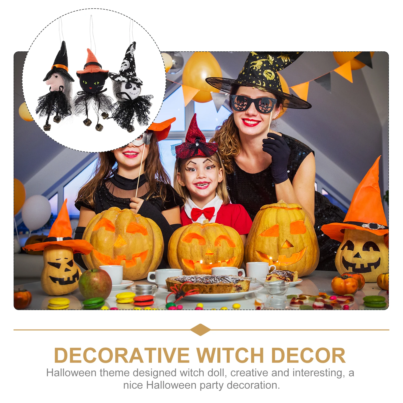 3pcs Halloween Hanging Decor Creative Festival Party Supplies Ghost Witch Cat Figurines Household Suspended Ornaments Home Desk 
3pcs Halloween Hanging Decor Creative Festival Party Supplies Ghost Witch Cat Figurines Household Suspended Ornaments Home Desk