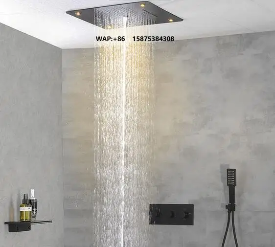 2022 New Design Concealed Big Size LED Rain Waterfall Column Mist Multi Function Shower Head Thermostatic Shower System Set
2022 New Design Concealed Big Size LED Rain Waterfall Column Mist Multi Function Shower Head Thermostatic Shower System Set